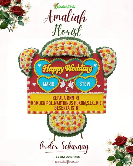 Papan Bunga Pernikahan Anjatan Baru